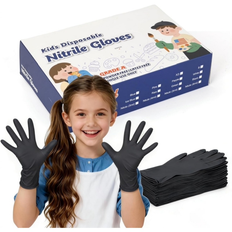 Gardening Tools Gloves - Guanti Monouso in Nitrile Nero per