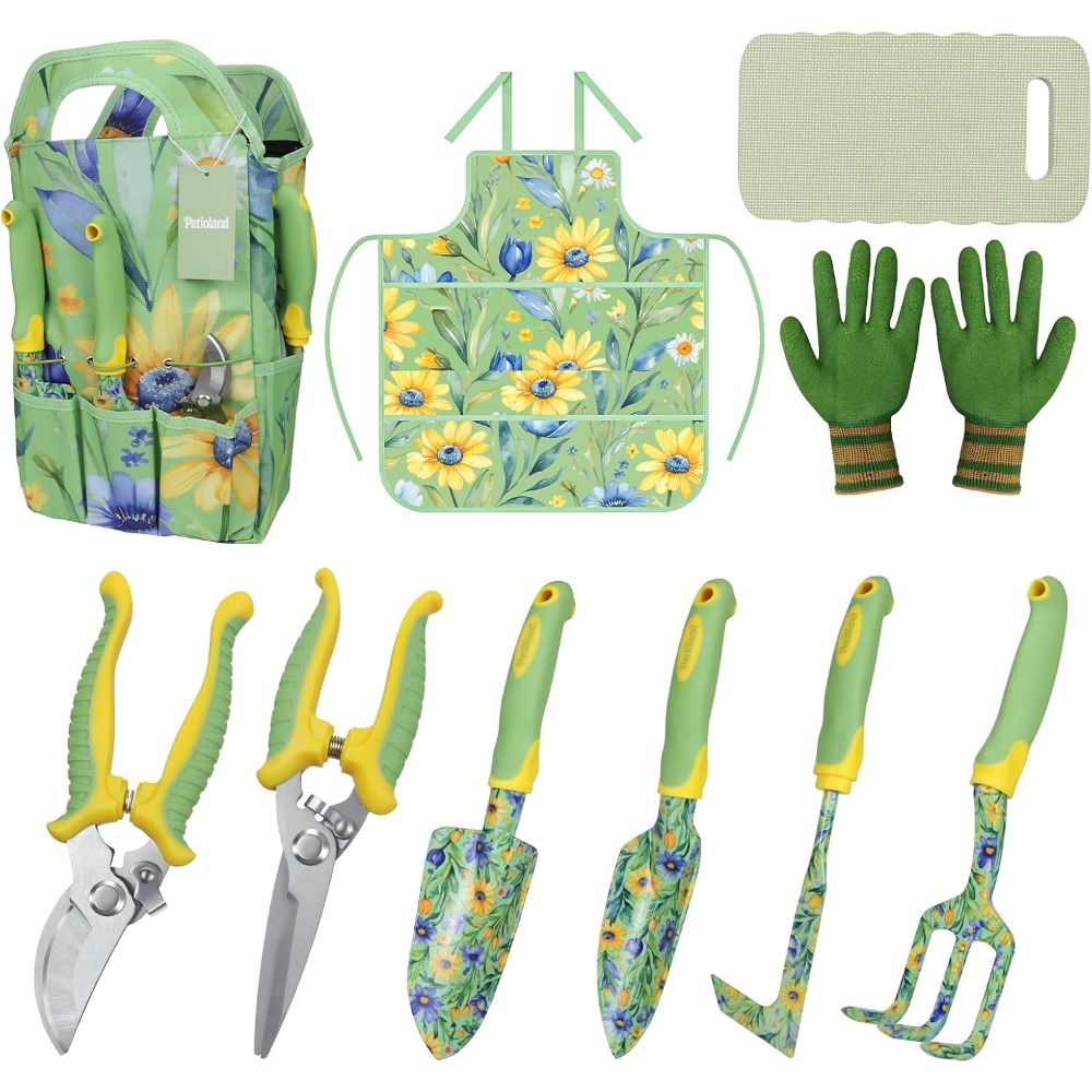 Gardening Tools Gloves - Set di 10 Attrezzi da Giardino: